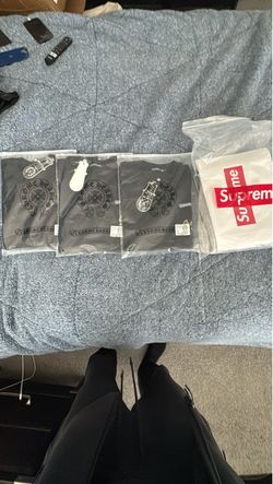 Supreme Sweatpants and Chrome Hearts Longsleeves