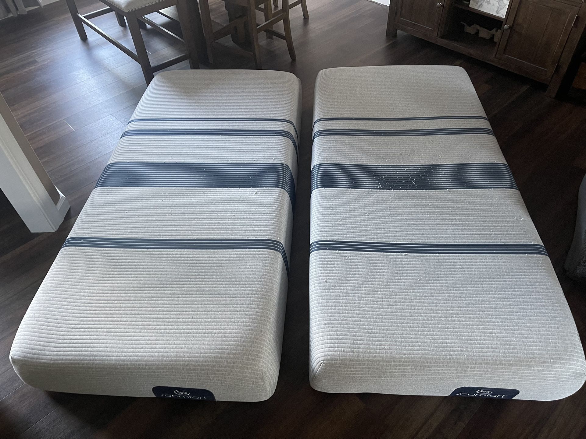 2 Serta I Comfort Memory Form TwinXL Mattresses