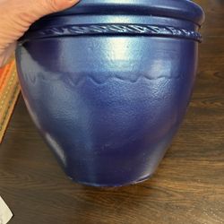 Beautiful Blue Plant Pot 12w 10h