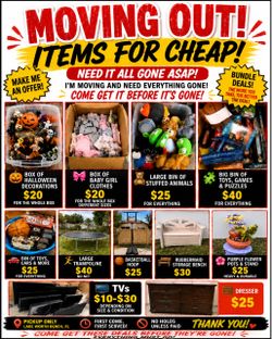 Moving sale