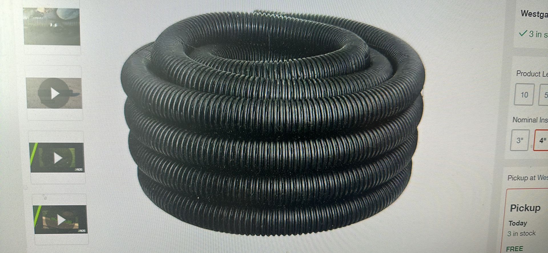 Drain pipe 200ft