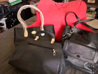 $12 For 3 Big Handbags: 2 New 1 Slight Used