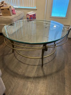 Glass coffee table
