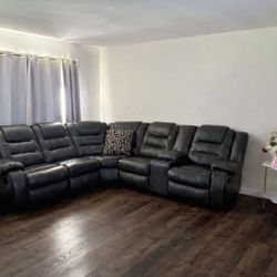 Leather Sectional 
