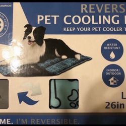 New AKC reversible pet cooling mat large 26" X 20"