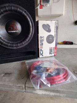 Sub amp stereo Bluetooth USB with backup Cam speakers POWER SOURCE KIT 4GAUGE INCLUDED