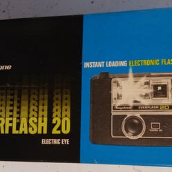VINTAGE IN-BOX KEYSTONE EVERFLASH 20 ELECTRIC EYE INSTANT LOADING ELECTRONIC FLASH CAMERA