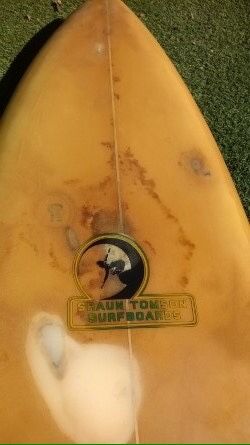 Vintage surfboard Shaun Tomson. Autographed by Shaun! Restored by Joe Roper.