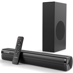 Nylavee Sound Bars for Smart TV with Wired Subwoofer, 100W Bluetooth 2.1ch Soundbar for TV, 16in Compact Home Audio Surround Soundbar with HDMI-ARC
