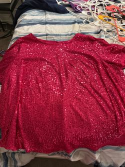Pink/Red Shiny Blouse