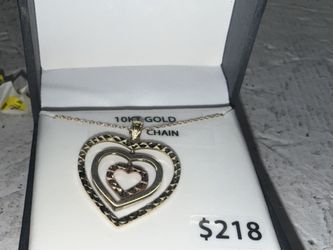 10k Gold Hearts Necklace 