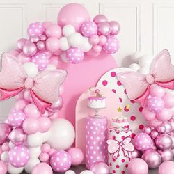 Pink Pink Mouse Balloon Arch Kit for Baby Shower Wedding Birthday Party Girls Party Decorations Mouse Princess Theme