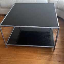black glass coffee table