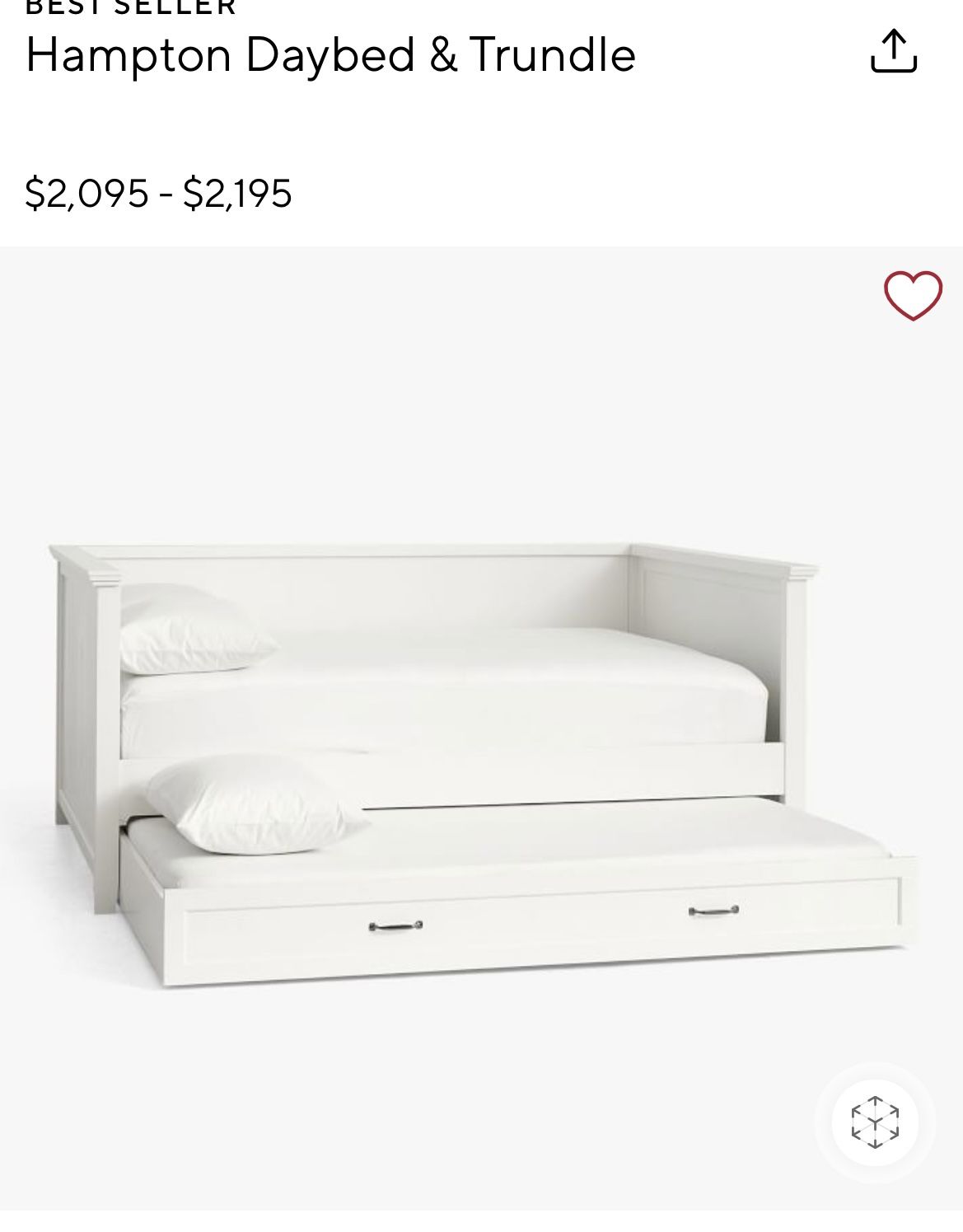 POTTERYBARN TEEN Hampton Daybed & Trundle + Organic/Non-toxic mattresses