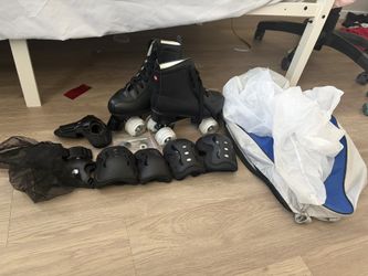 Skates/knee And Arm Pads With Hand Gloves