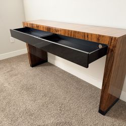 Macassar Ebony veneer sofa entry table
