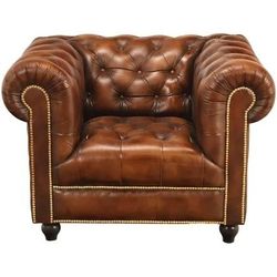 Authentic Chestnut BROWN Leather Chair