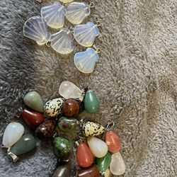 Opalite Seashell Or Tear Drop Pendants