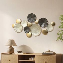 Modern Metal Wall Art Decor in Multi-Color, 45.7" Contemporary Accent ,A2660