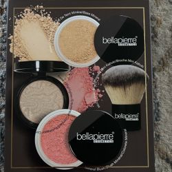 Brand New Foundation, Blush Powder, Highlighter With Brush Set