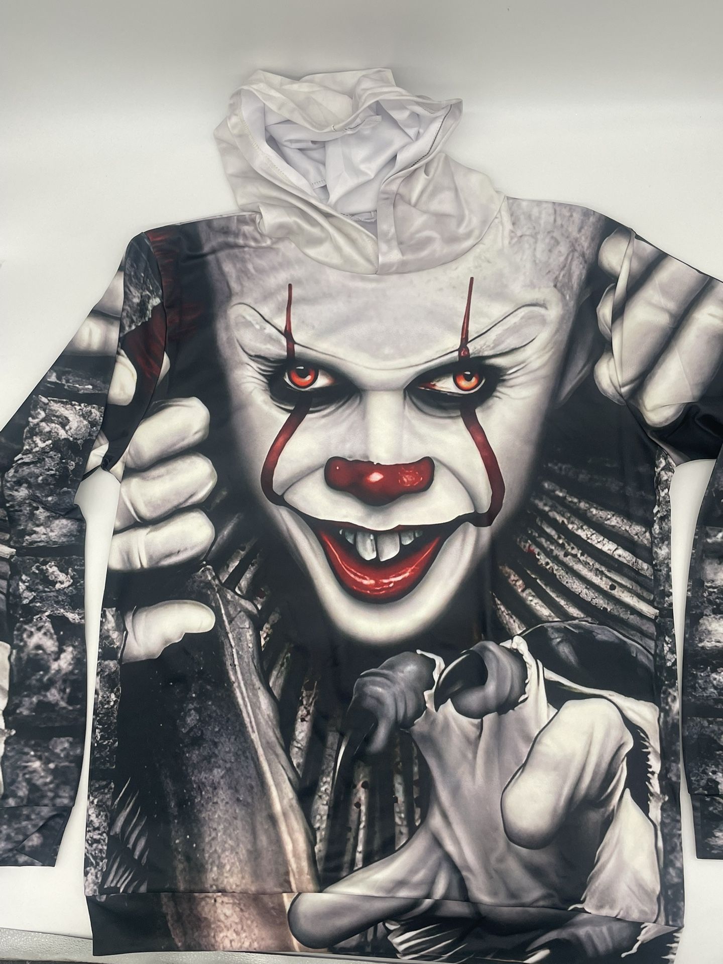 Pennywise, IT Movie Lightweight Pullover Hoodie, Adult Large *BRAND NEW*