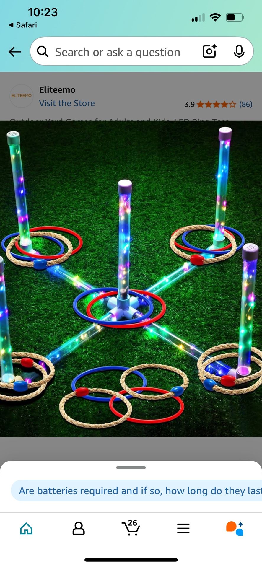 Led Ring Toss Game