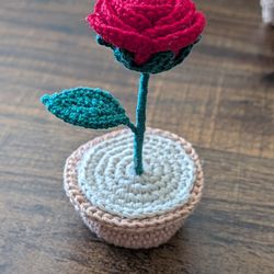 Mini rosas tejidas a crochet