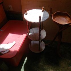 Marble 3-Tier Mid Century Stand