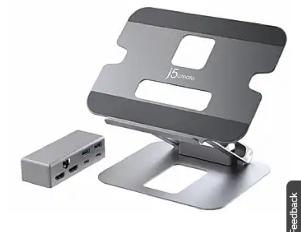 j5create 11.4" x 8.9" Aluminum Multi-Angle Dual-HDMI Docking Stand