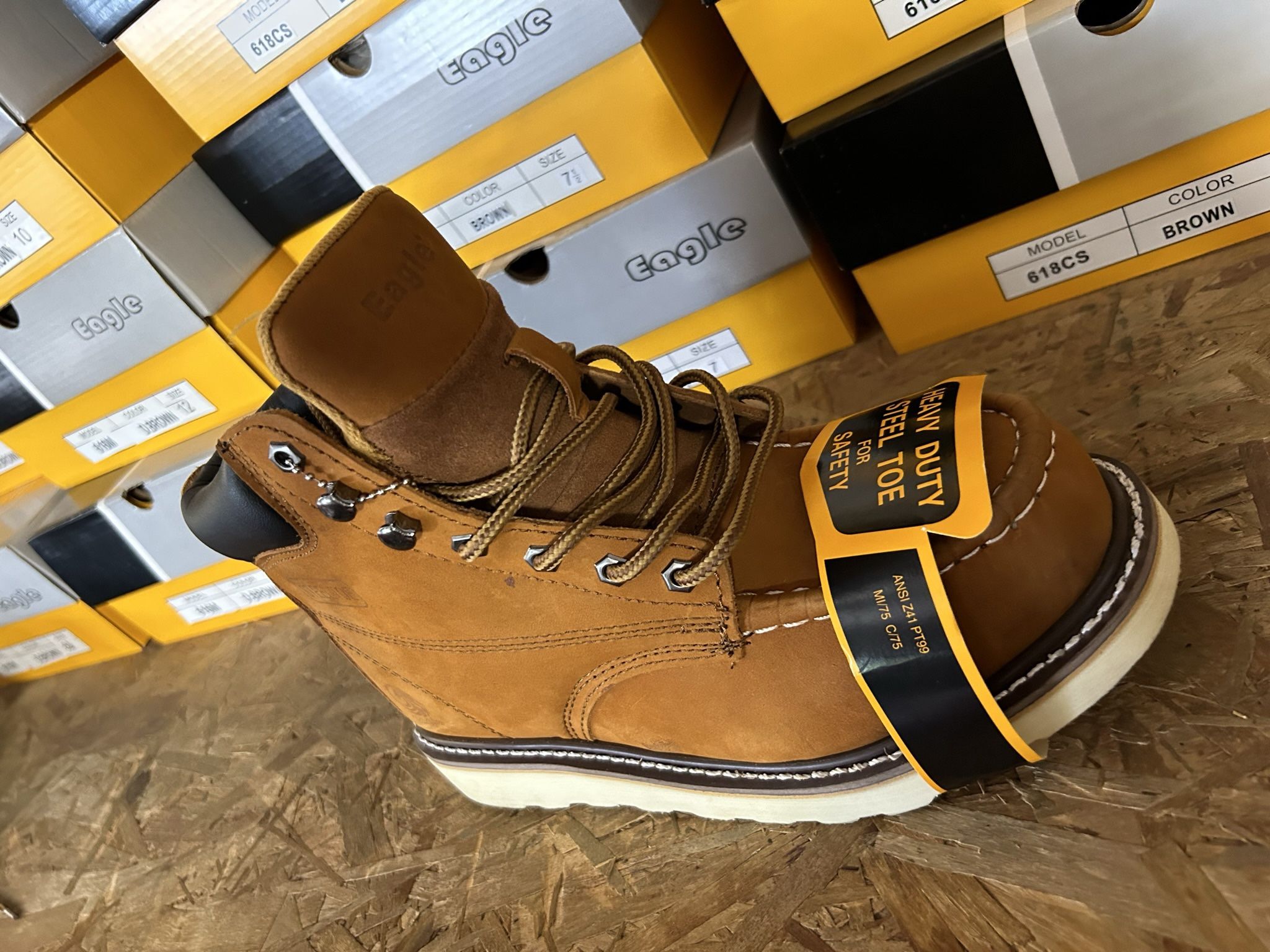 Real Leather Work Boots $48