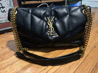 YSL Puffer Golden Logo