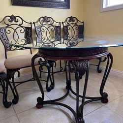 Ashley Furniture Kitchen Table & Chairs, Coffee Table & 2 End Tables SOLD AS SET