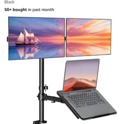 Dual Monitor Stand W/ Laptop UNOPENED BOX