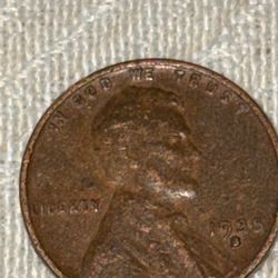 1935 D wheat Penny filled D