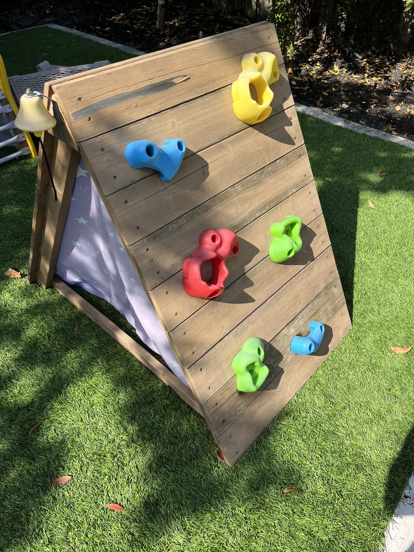 A-Frame Play House With Rock Wall 