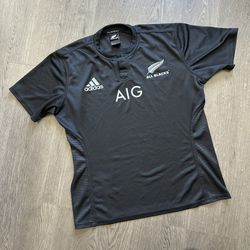 Y2K Adidas New Zealand All Blacks Rugby Jersey sz XL