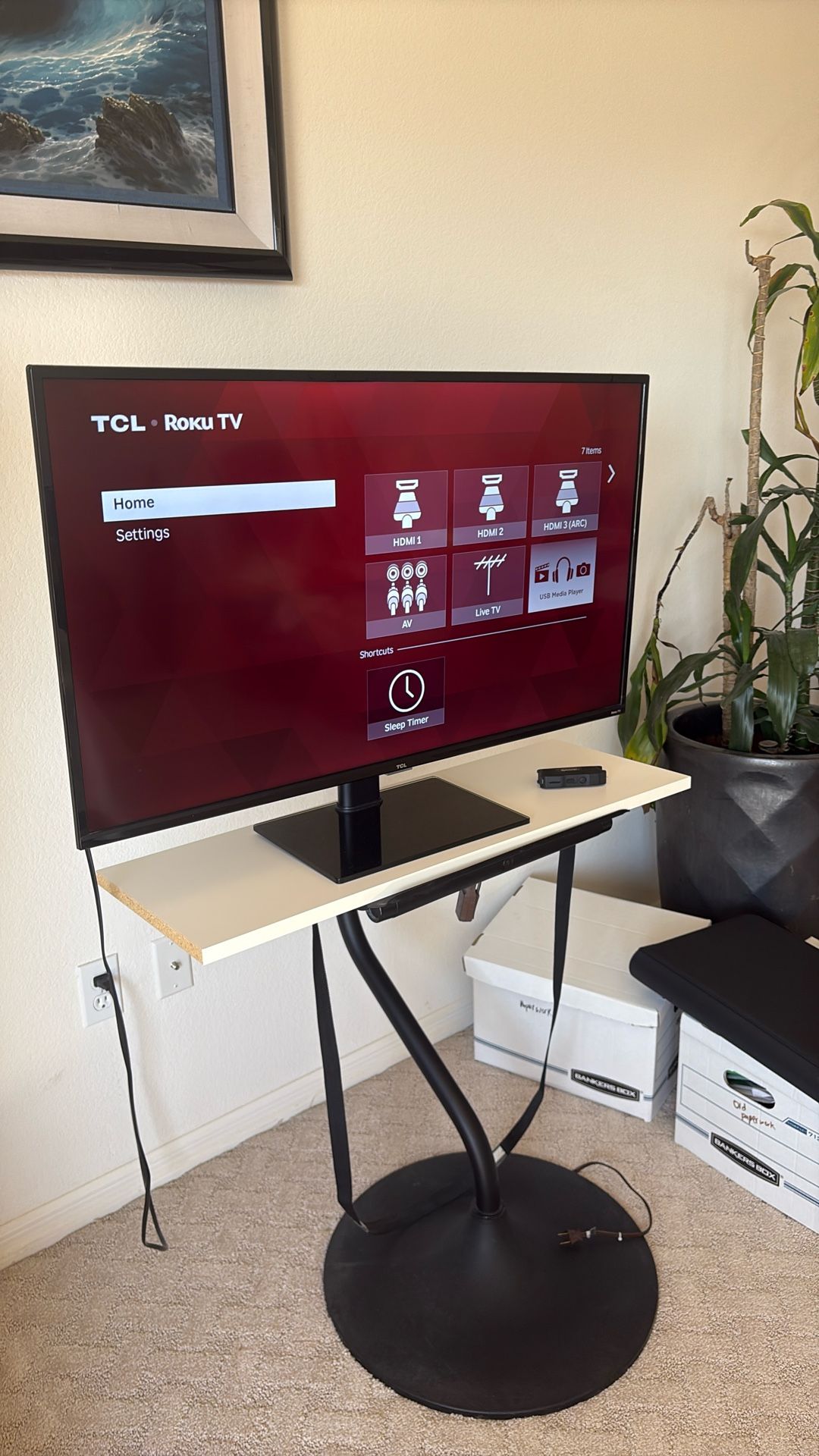 Barely Used TCL 40 Inch Roku Smart Tv