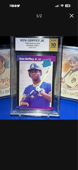 1989 DONRUSS #33 KEN GRIFFEY JR. RC RATED ROOKIE HOF CGS 10 $500 or trade