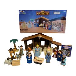 Kids Nativity Set Figures 18 Pieces Complete Set Box Bible  Toys Tales Of Glory