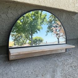 Black Kirkland Mirror Shelf