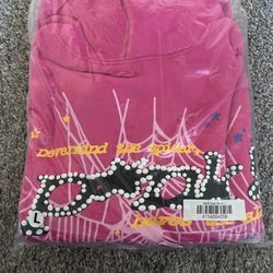 Spider hoodie Pink 
