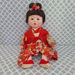 Vintage Ichimatsu Japanese Asian Little Girl Doll
