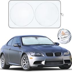(Text Me Size) EcoNour Car Windshield Sun Shade | Reflector Sunshade Offers Ultimate Protection for Car Interior | Cool Reflective Sun Blocker 