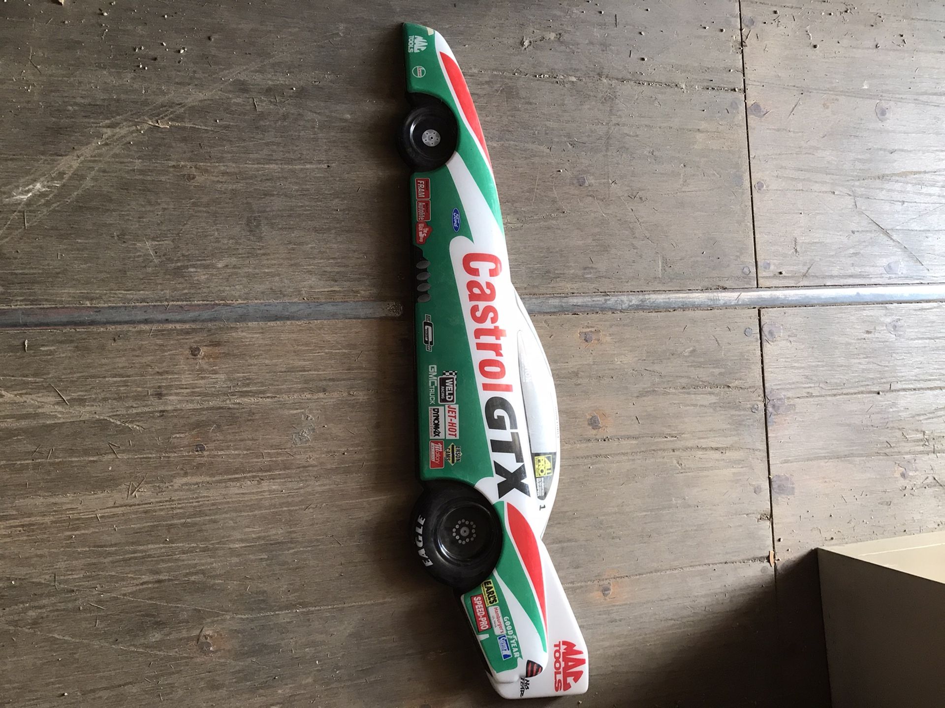 John force plastic wall mount funny car