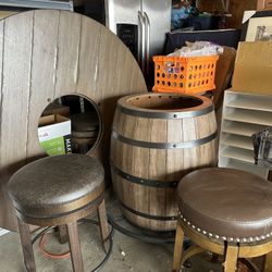 Barrel Round Rustic Table