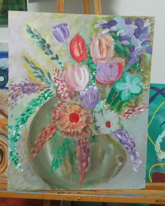 Flower Acrylic Paintings