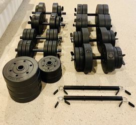 Adjustable Vinyl Dumbbell Pairs (Custom Sets Available Also) Pricing in Description Standard Weights