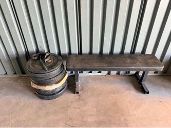 Workout weights and bench