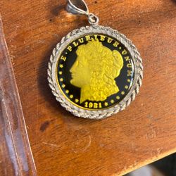 Morgan Dollar Genuine Pendant.
