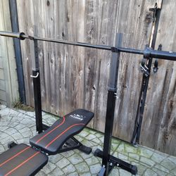 squat Bench Press stands n weights